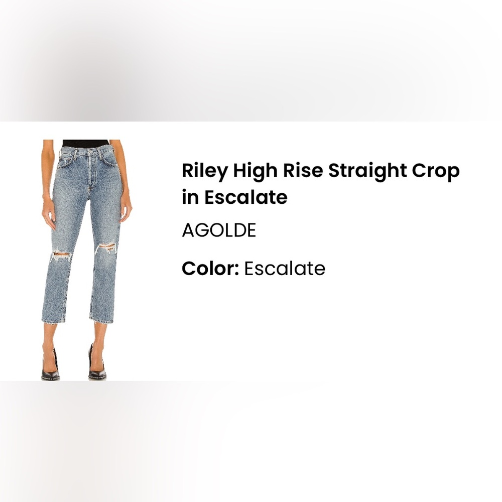 Agolde Riley High Rise Jeans in Escalate Blue